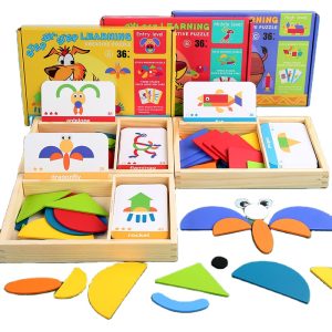 Montessori Wooden Geometric Jigsaw Puzzle Toy for Kids: Educational Thinking Development